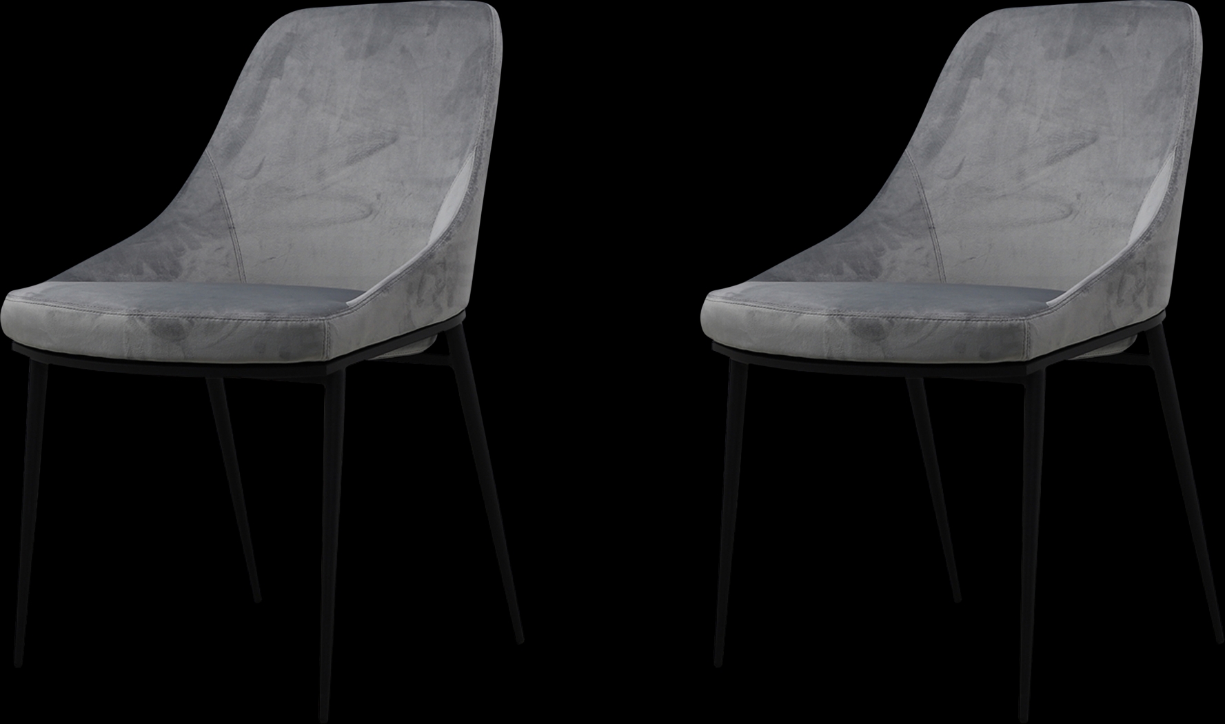 Leavenworth Gray Side Chair, Set of 2 - Thumbnail - Image 1