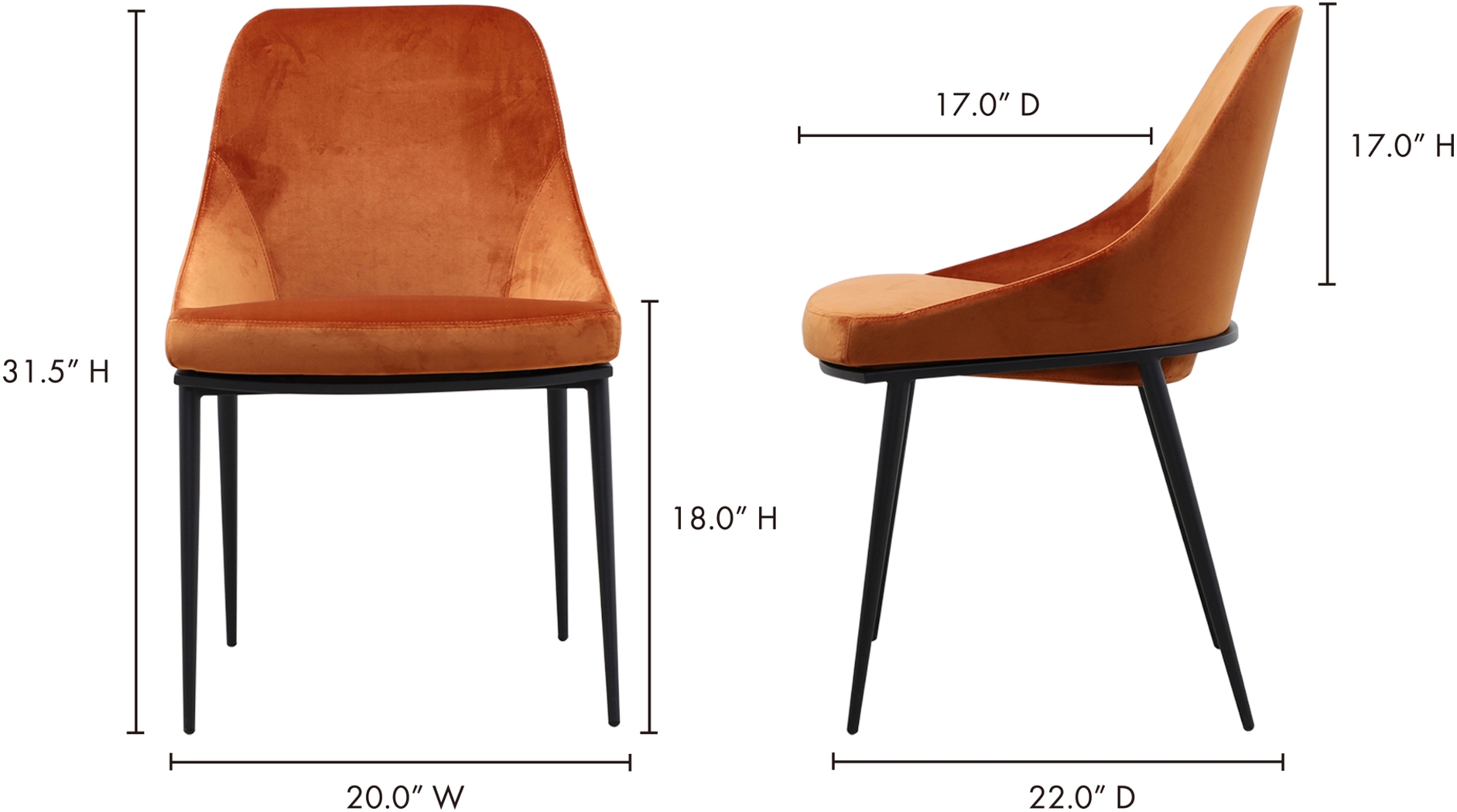Leavenworth Orange Side Chair, Set of 2 - Thumbnail - Image 10