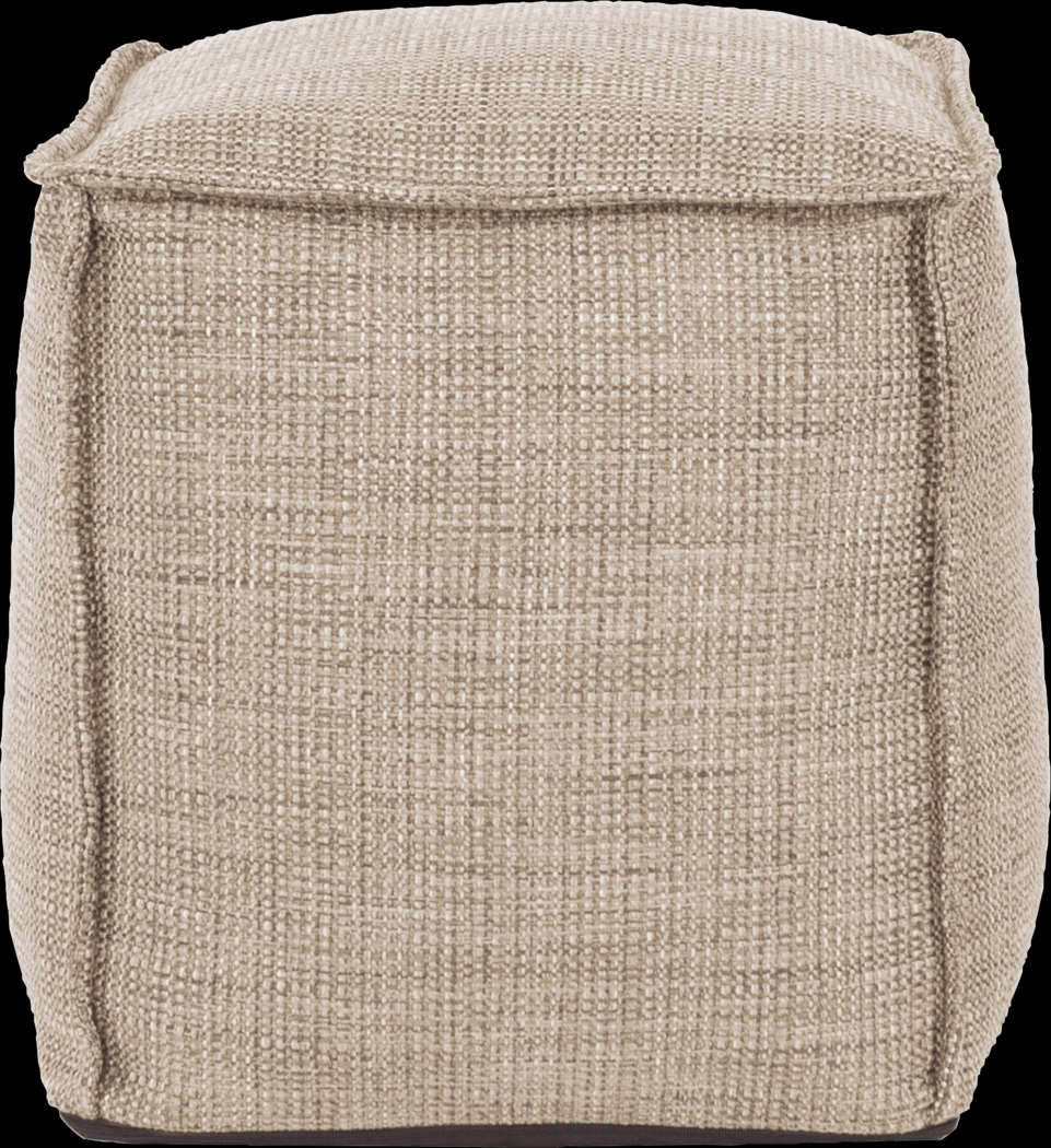 Leawood Beige Pouf - Thumbnail - Image 2
