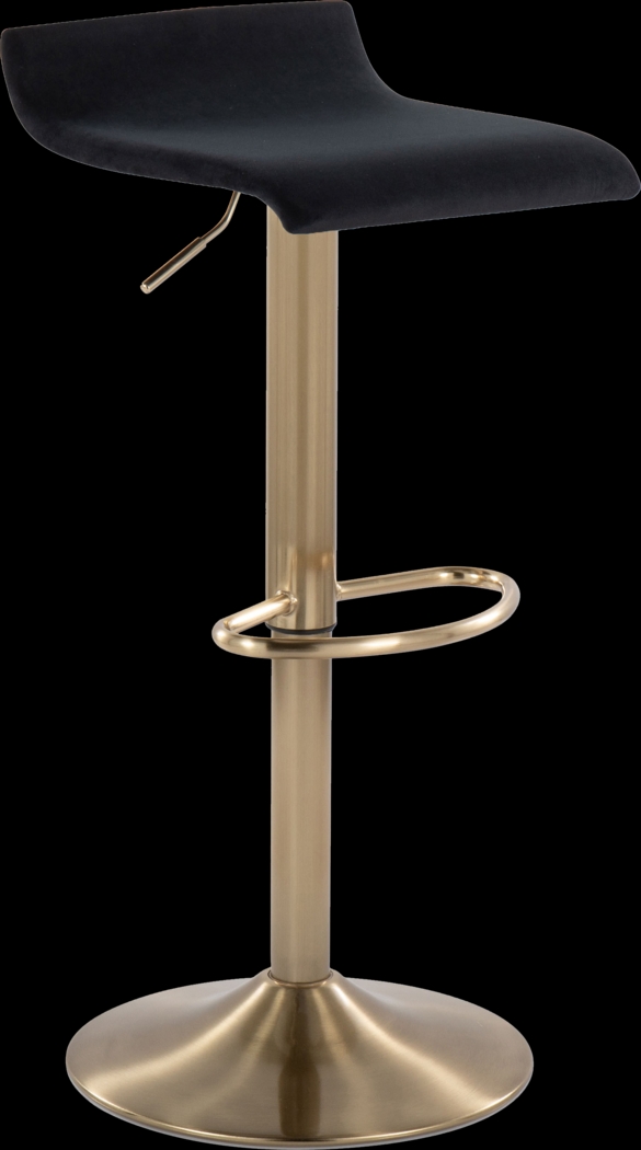 Lebato Black Adjustable Barstool, Set of 2 - Thumbnail - Image 5