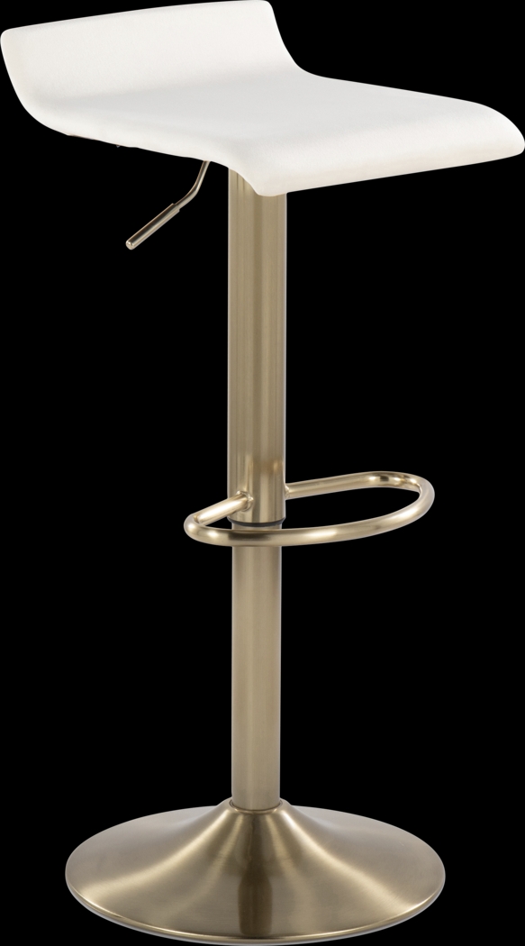 Lebato Cream Adjustable Barstool, Set of 2 - Thumbnail - Image 3