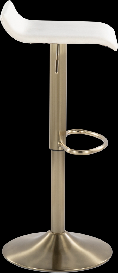 Lebato Cream Adjustable Barstool, Set of 2 - Thumbnail - Image 4