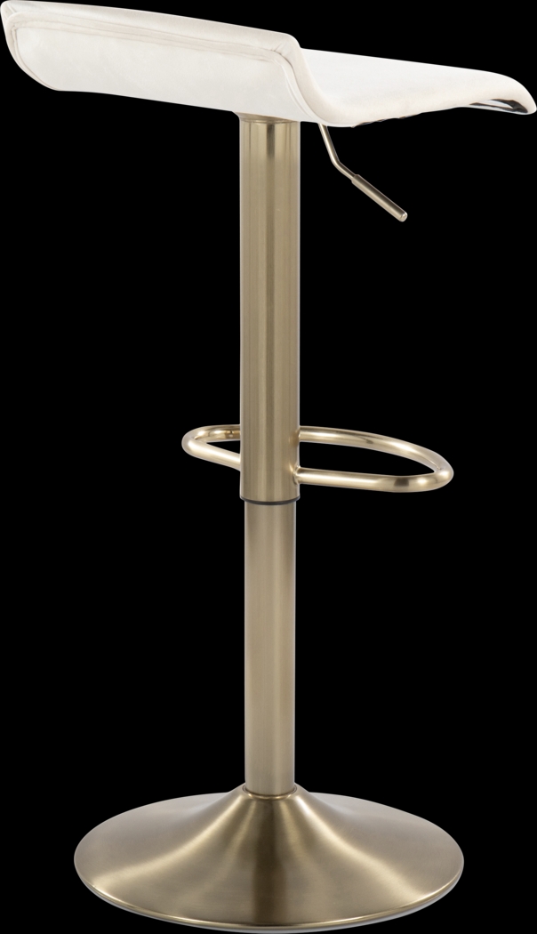 Lebato Cream Adjustable Barstool, Set of 2 - Thumbnail - Image 5