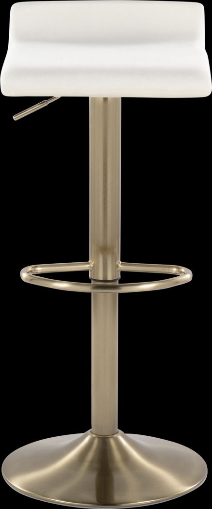 Lebato Cream Adjustable Barstool, Set of 2 - Thumbnail - Image 7