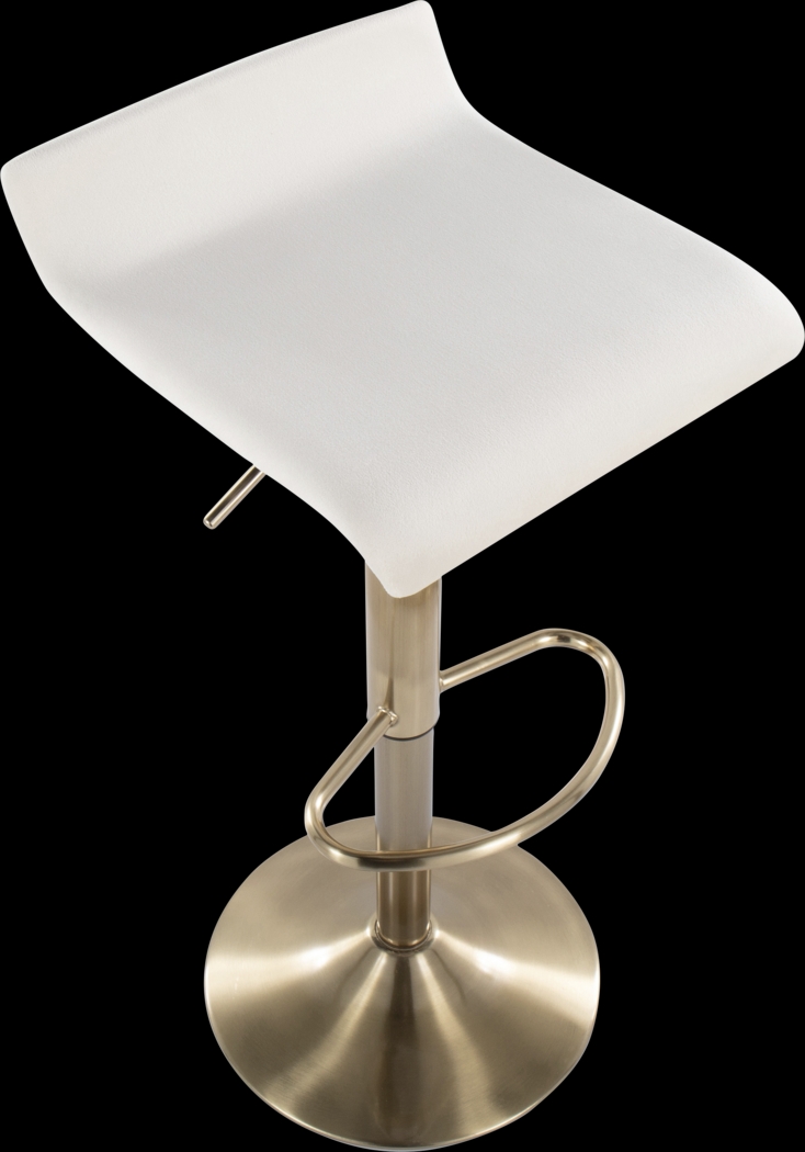 Lebato Cream Adjustable Barstool, Set of 2 - Thumbnail - Image 8