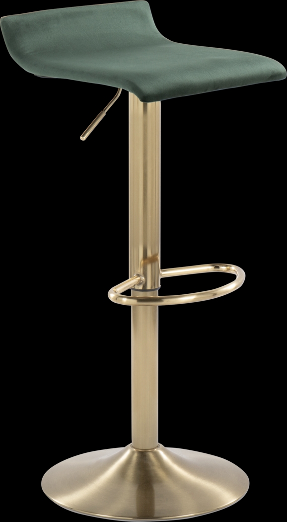 Lebato Green Adjustable Barstool, Set of 2 - Thumbnail - Image 2