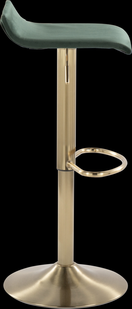 Lebato Green Adjustable Barstool, Set of 2 - Thumbnail - Image 3