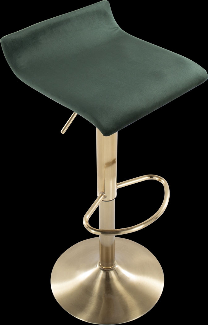 Lebato Green Adjustable Barstool, Set of 2 - Thumbnail - Image 7