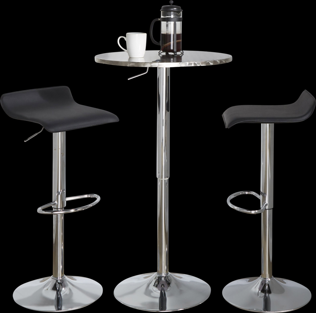 Lebato II Black Adjustable 3 Pc Bar Set - Thumbnail - Image 1