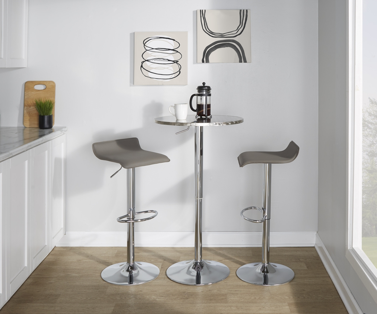 Lebato II Gray Adjustable 3 Pc Bar Set - Thumbnail - Image 2