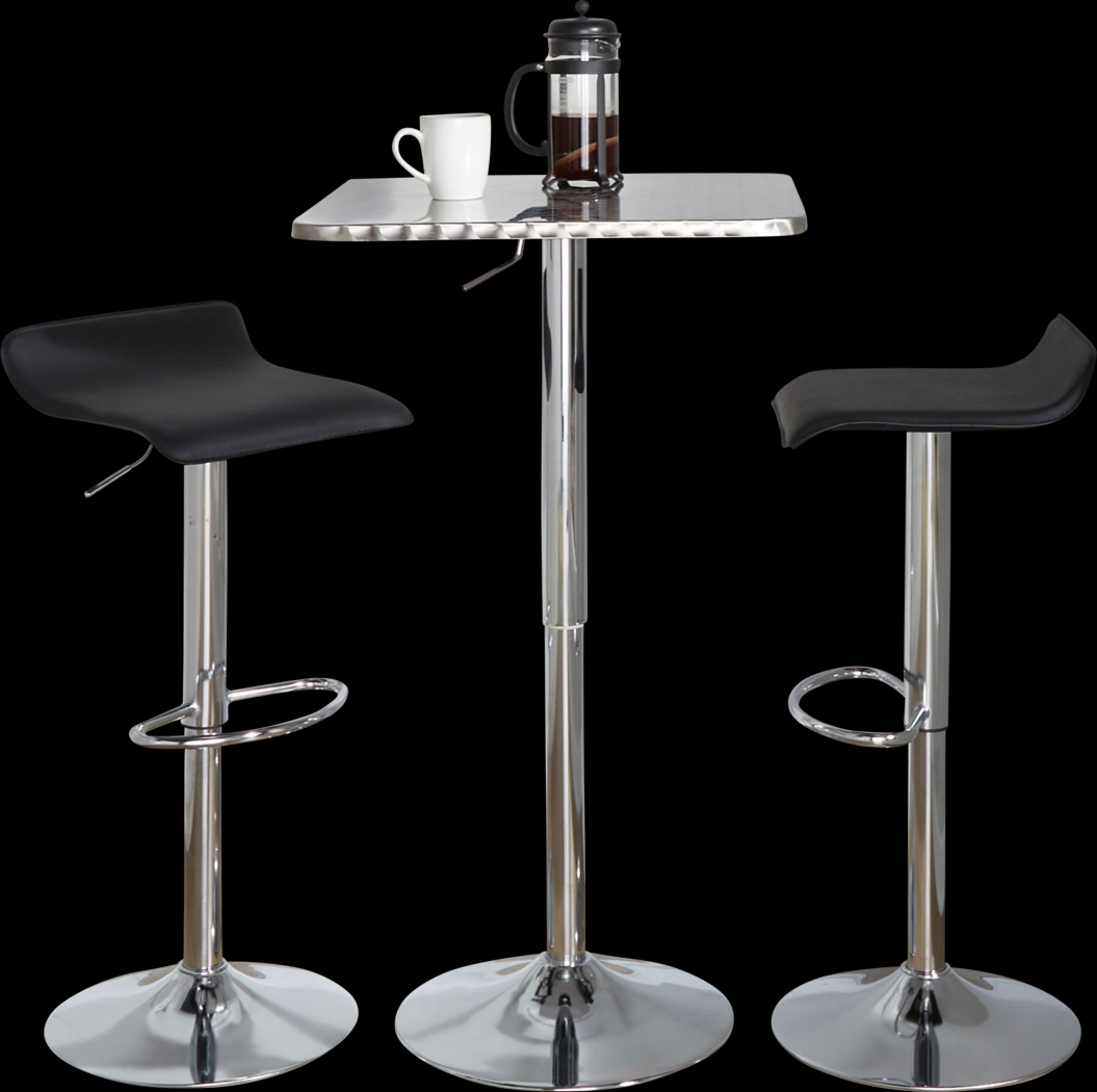 Lebato III Black Adjustable 3 Pc Bar Set - Thumbnail - Image 1