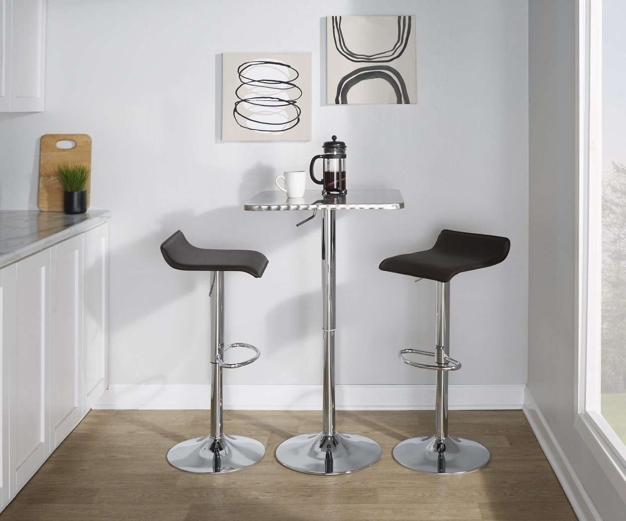 Lebato III Brown Adjustable 3 Pc Bar Set - Thumbnail - Image 2