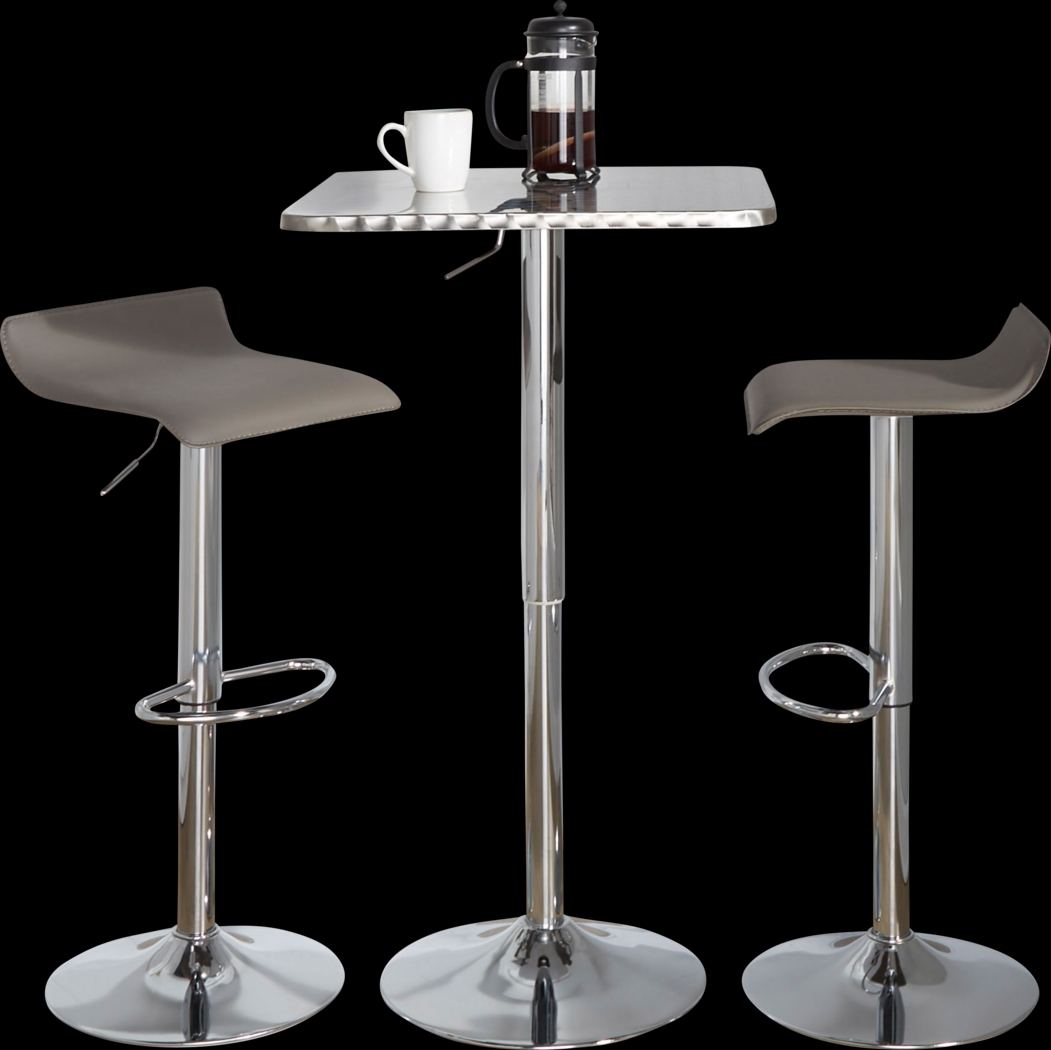 Lebato III Gray Adjustable 3 Pc Bar Set - Thumbnail - Image 1