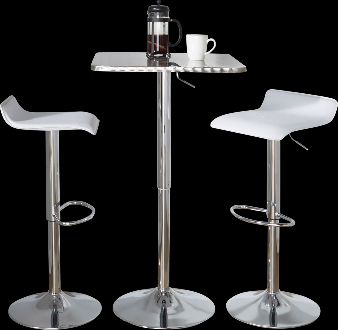 Lebato III White Adjustable 3 Pc Bar Set - Thumbnail - Image 4