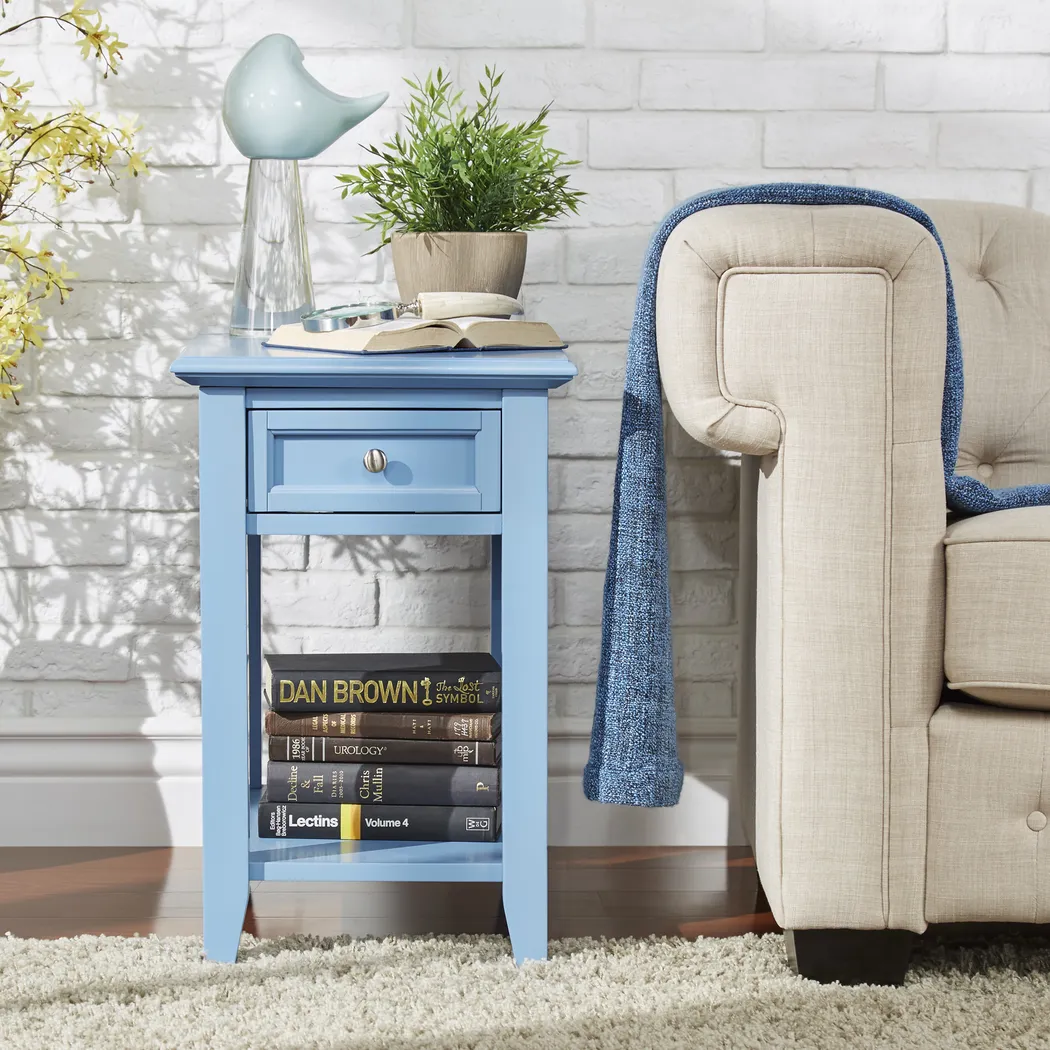 Leda Blue Accent Table - Thumbnail - Image 2