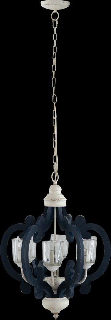 Leda Post Blue Chandelier - Thumbnail - Image 1