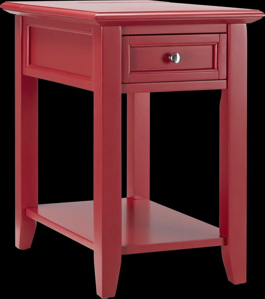 Leda Red Accent Table - Thumbnail - Image 1
