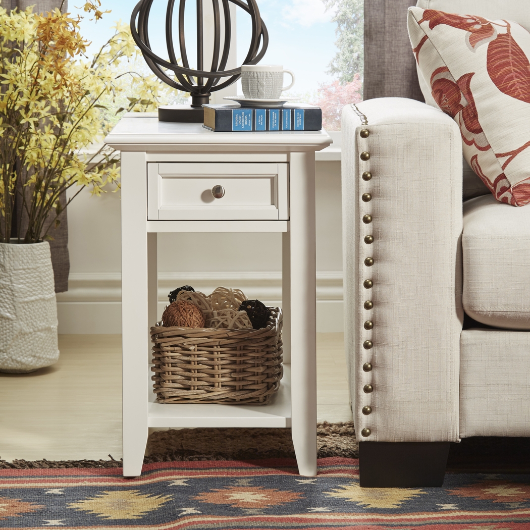 Leda White Accent Table - Thumbnail - Image 2