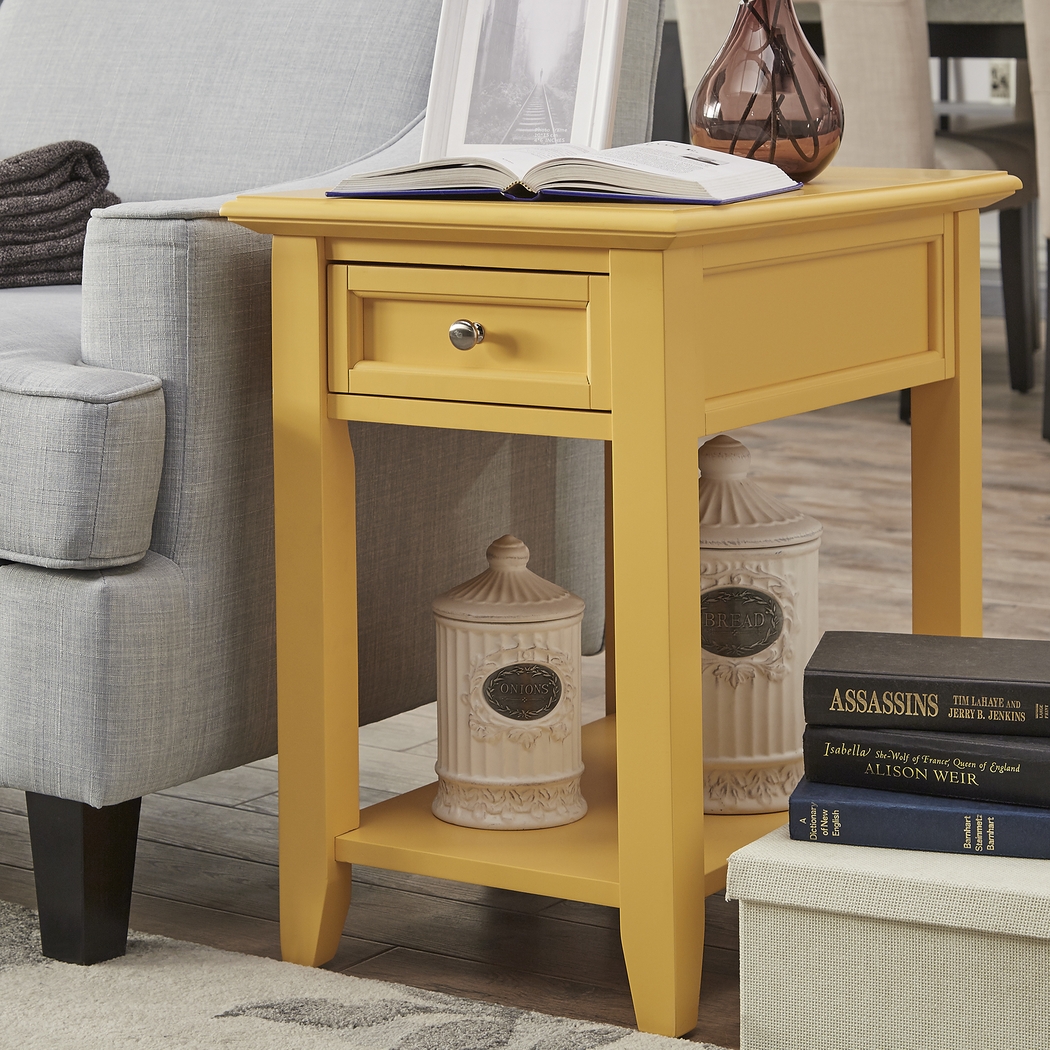 Leda Yellow Accent Table - Thumbnail - Image 2