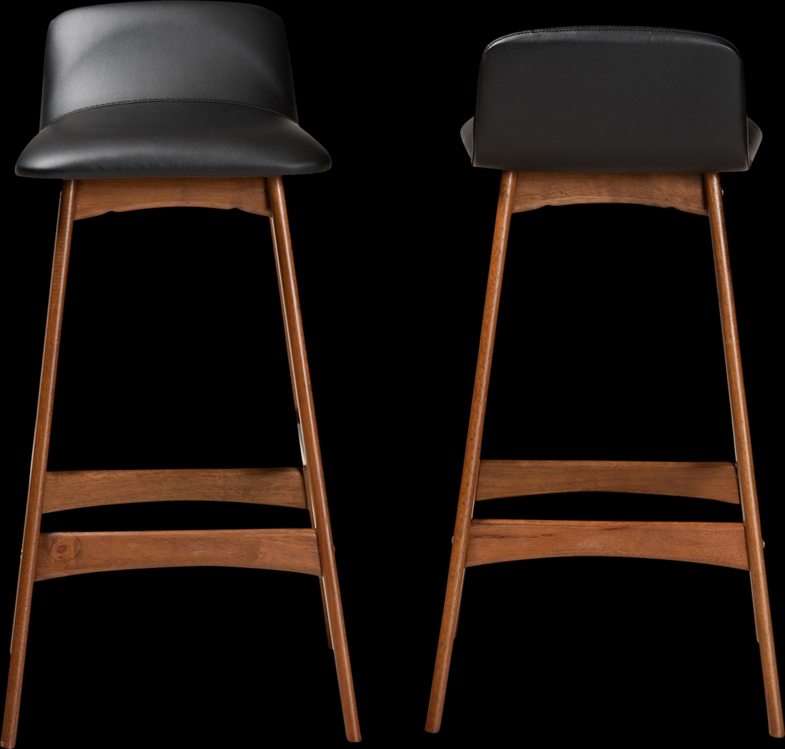 Ledford Black Barstool, Set of 2 - Thumbnail - Image 2