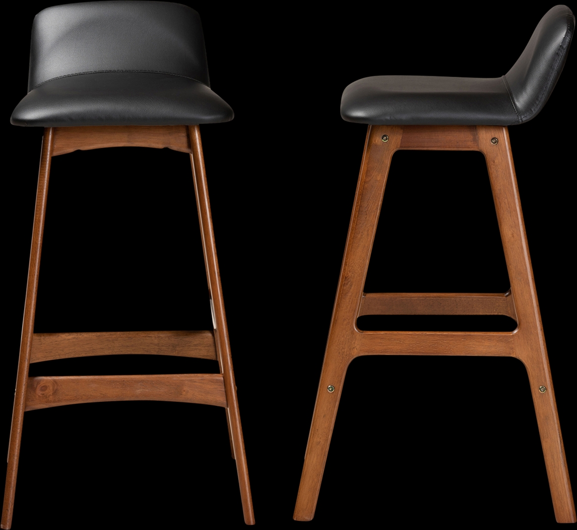 Ledford Black Barstool, Set of 2 - Thumbnail - Image 3