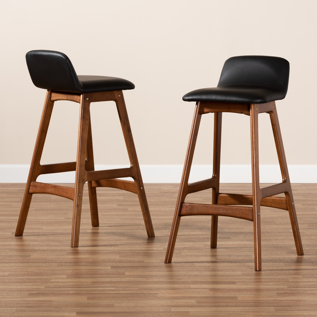 Ledford Black Barstool, Set of 2 - Thumbnail - Image 7