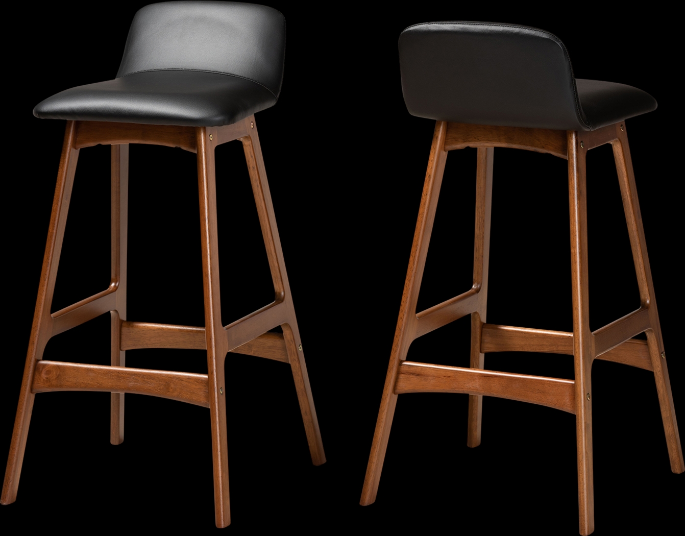 Ledford Black Barstool, Set of 2 - Thumbnail - Image 1