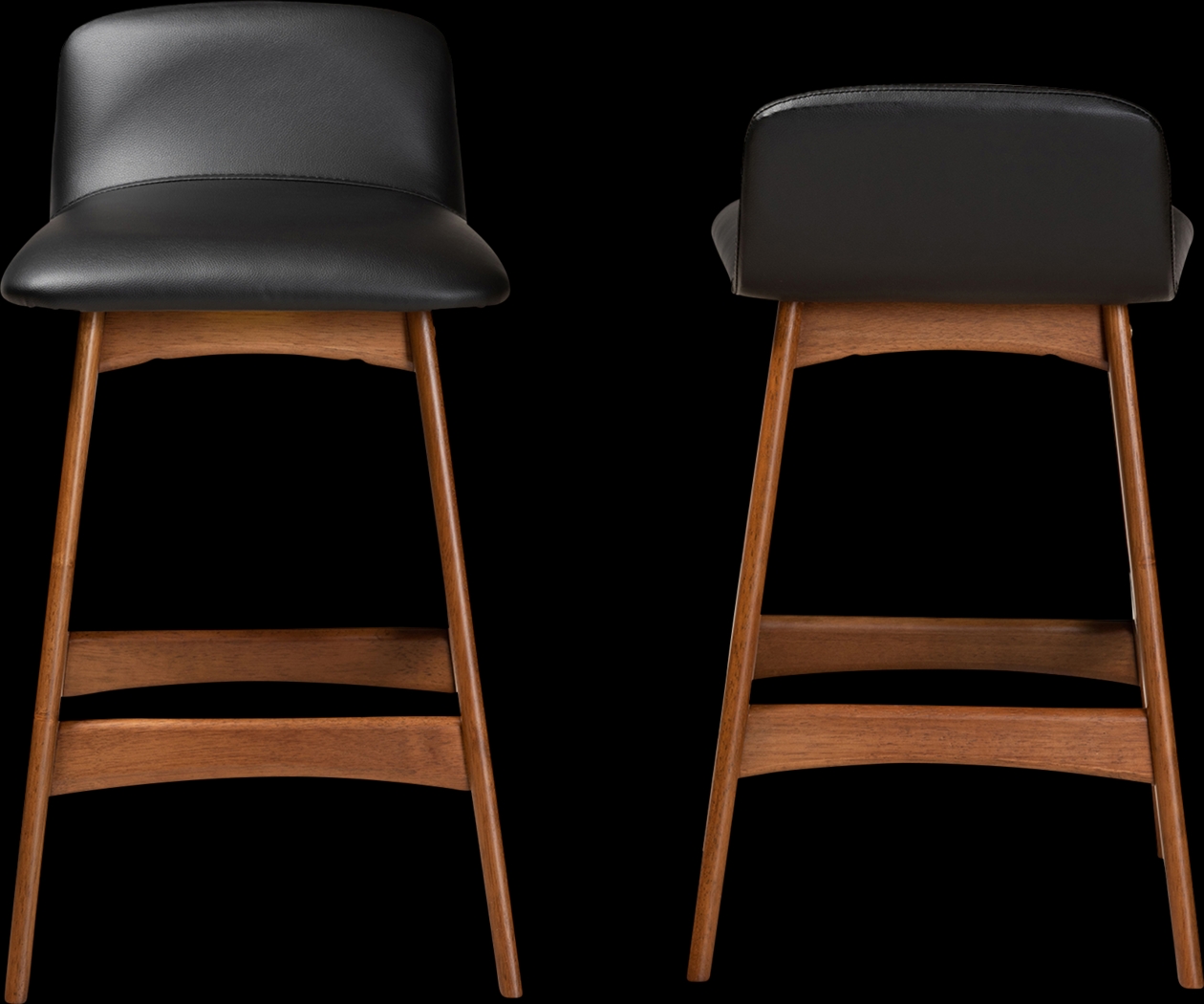 Ledford Black Counter Height Stool, Set of 2 - Thumbnail - Image 2