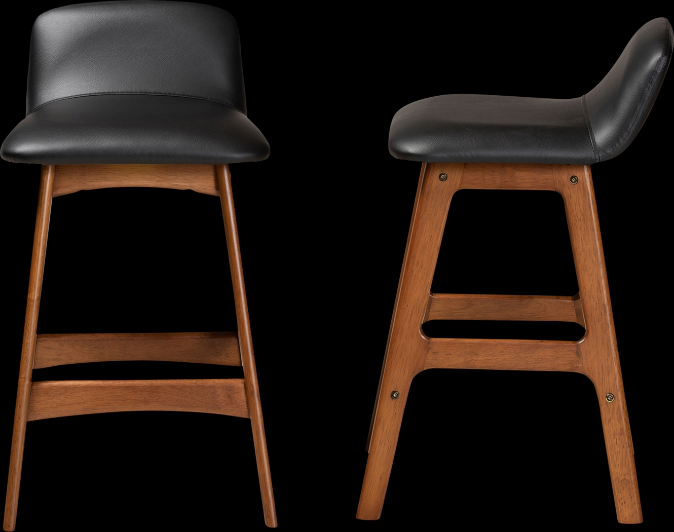 Ledford Black Counter Height Stool, Set of 2 - Thumbnail - Image 3