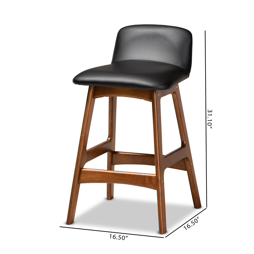 Ledford Black Counter Height Stool, Set of 2 - Thumbnail - Image 8