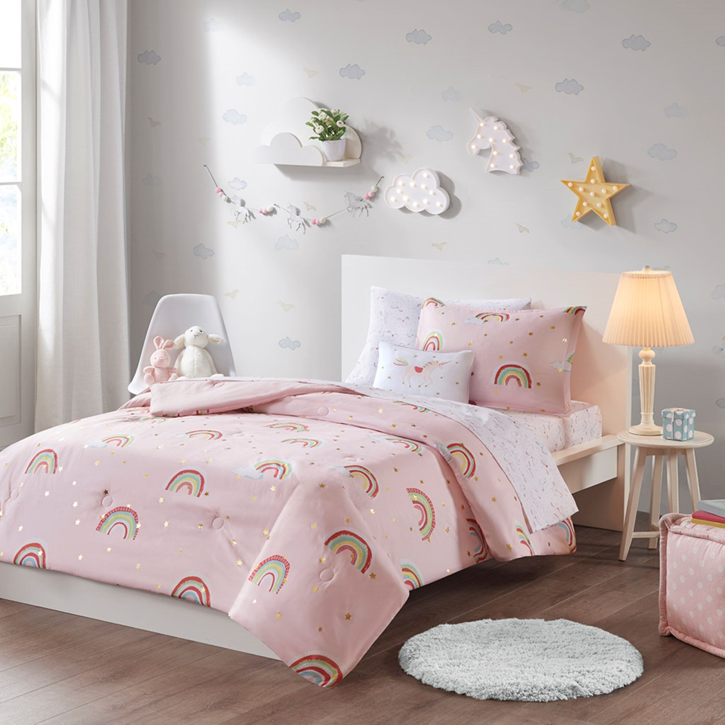 Leebaum Pink Full Comforter Set - Thumbnail - Image 2