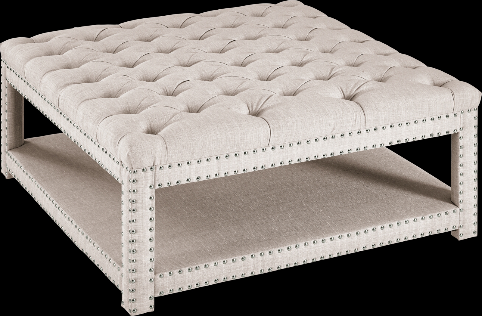 Leeflore Beige Cocktail Ottoman - Thumbnail - Image 3