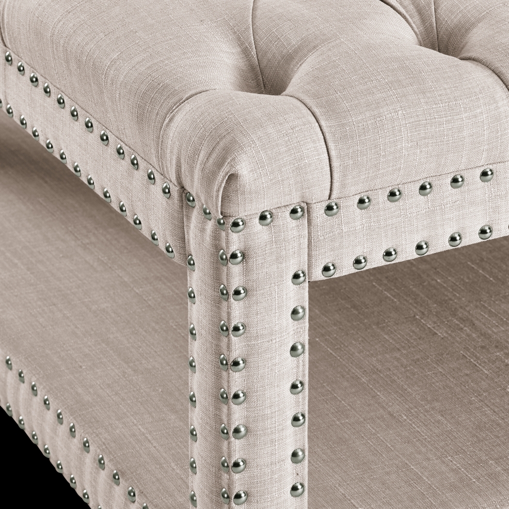 Leeflore Beige Cocktail Ottoman - Thumbnail - Image 4