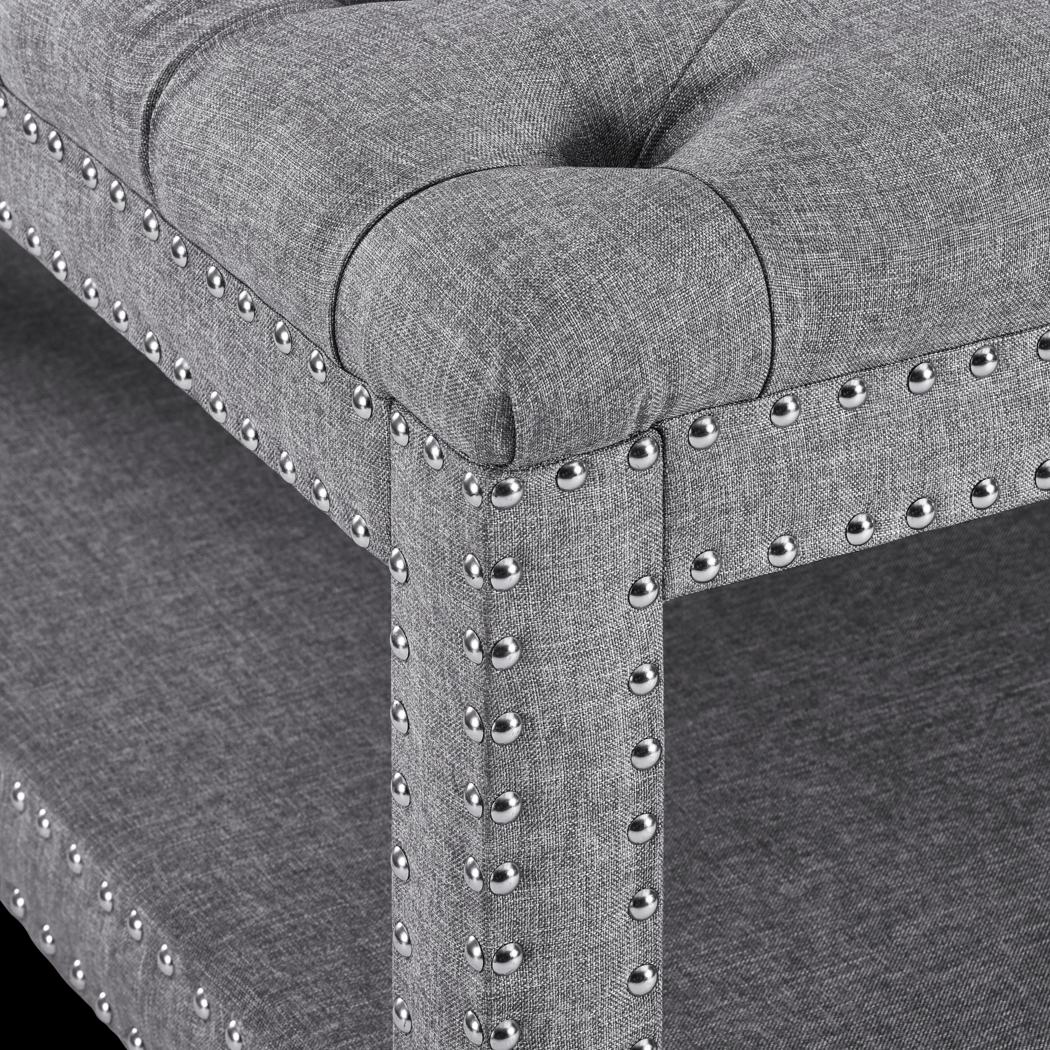 Leeflore Gray Cocktail Ottoman - Thumbnail - Image 4