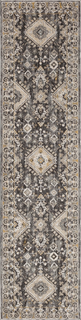 Leeworth Charcoal 2'6 x 10' Runner Rug - Thumbnail - Image 1