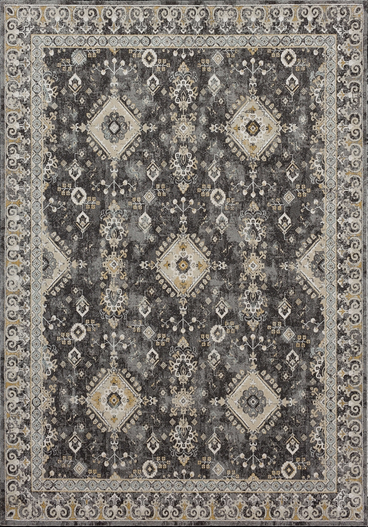Leeworth Charcoal 6'6 x 9'10 Rug - Thumbnail - Image 1