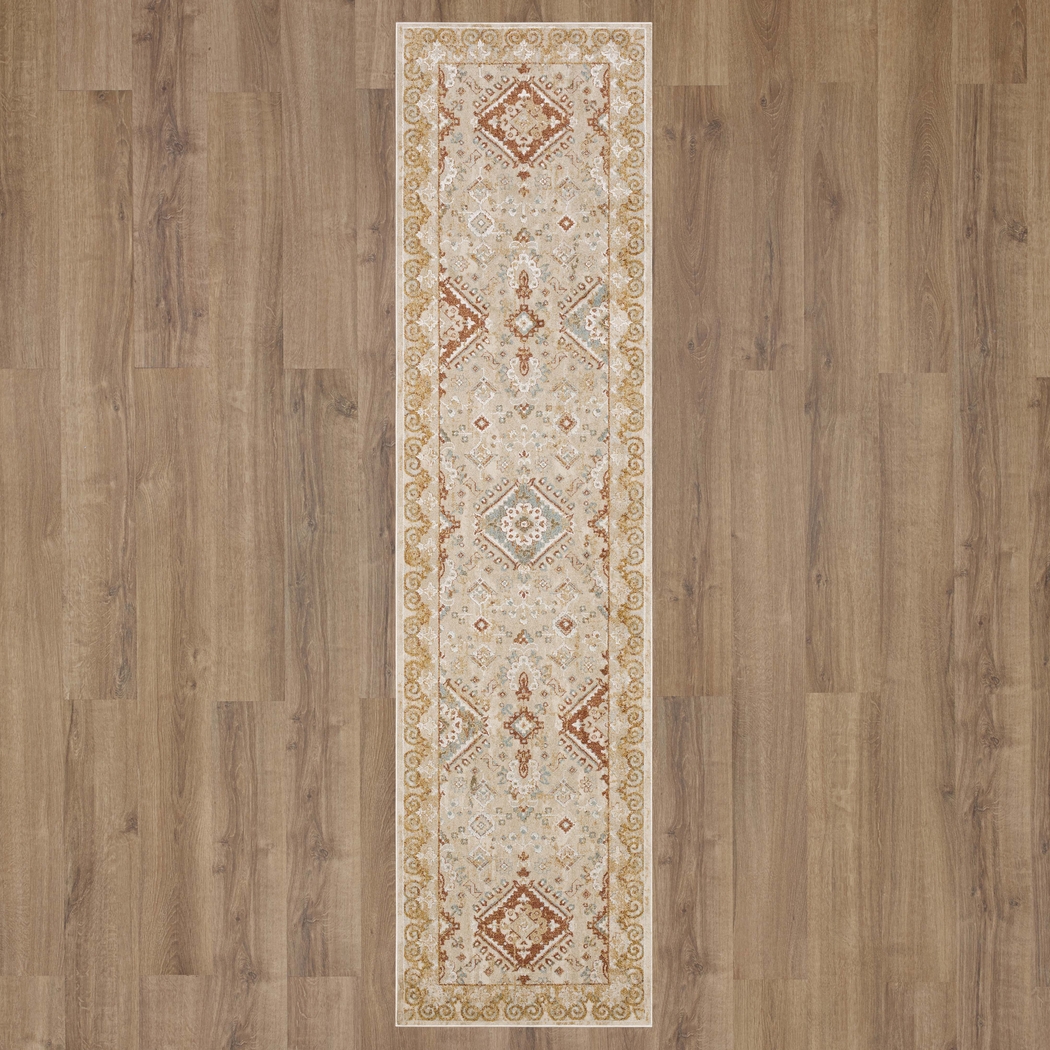Leeworth Cream 2'6 x 10' Runner Rug - Thumbnail - Image 3
