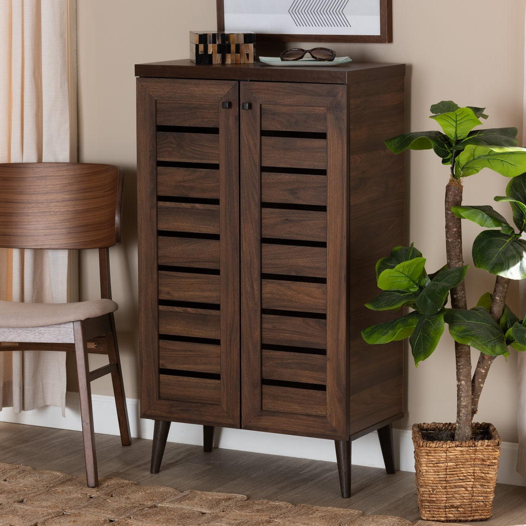 Lefelle Brown Shoe Storage Cabinet - Thumbnail - Image 2