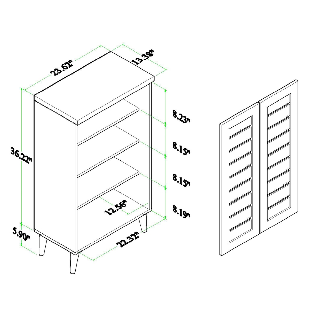 Lefelle Brown Shoe Storage Cabinet - Thumbnail - Image 11