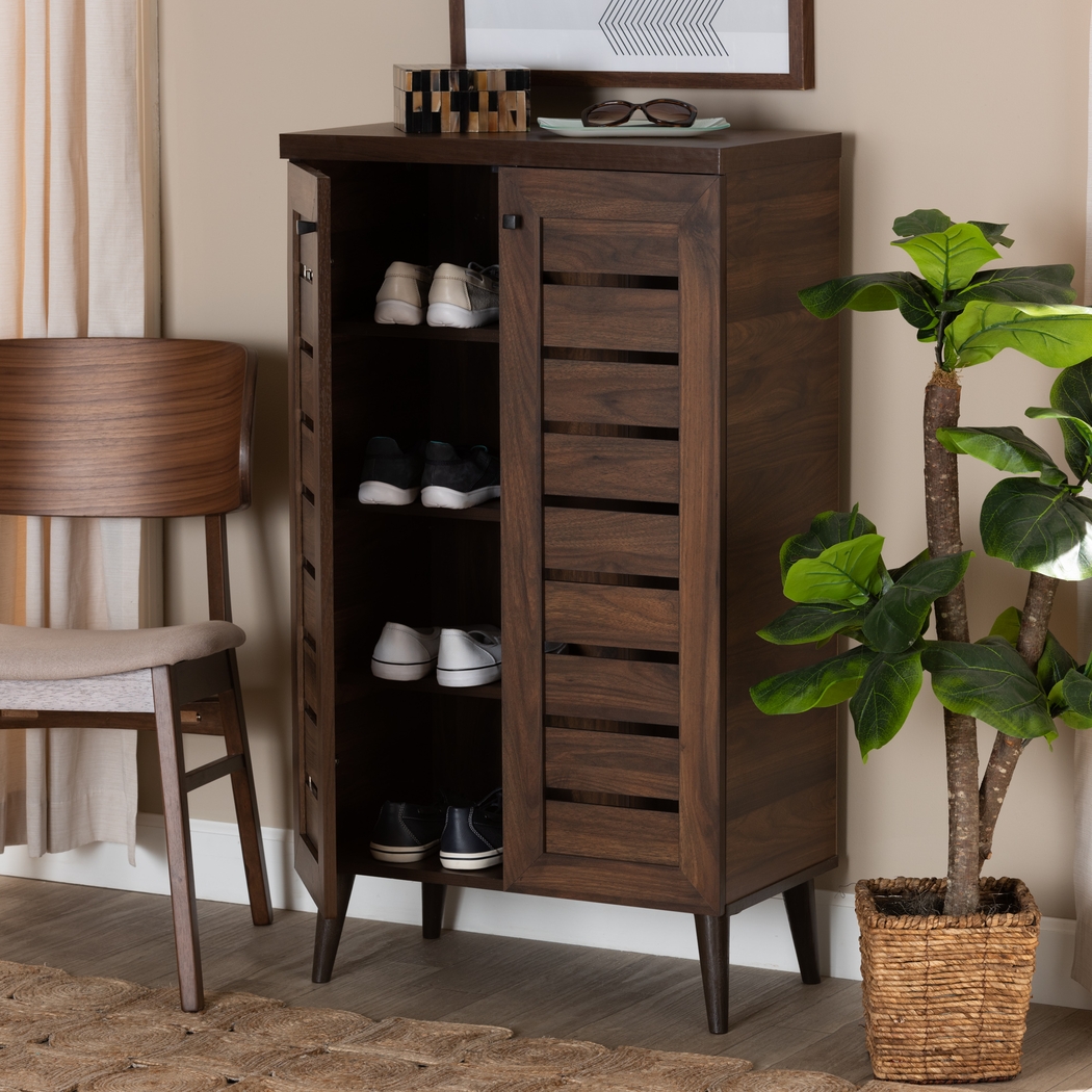 Lefelle Brown Shoe Storage Cabinet - Thumbnail - Image 7