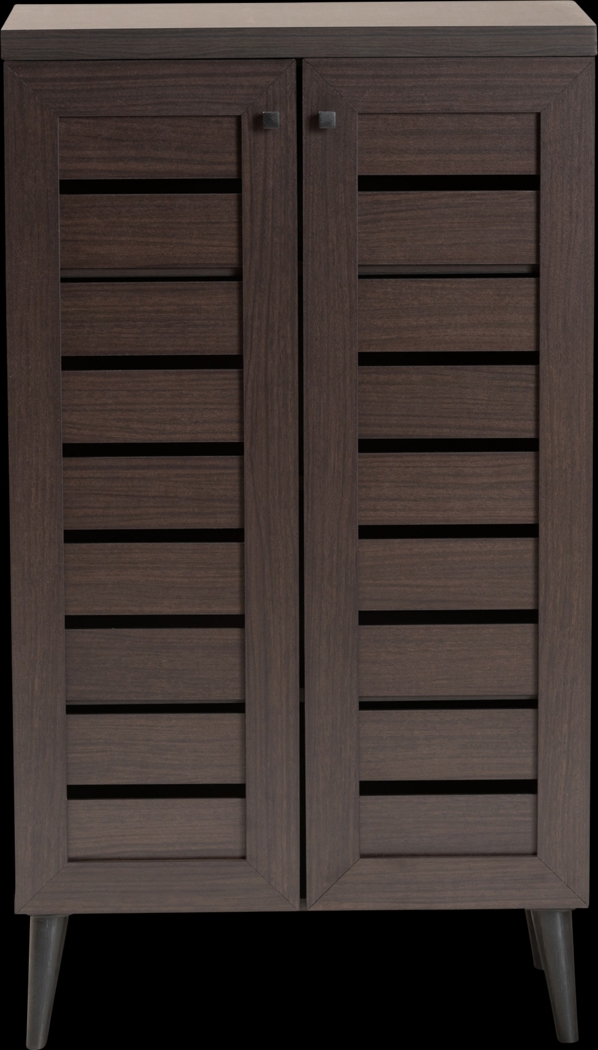 Lefelle Dark Brown Shoe Storage Cabinet - Thumbnail - Image 3
