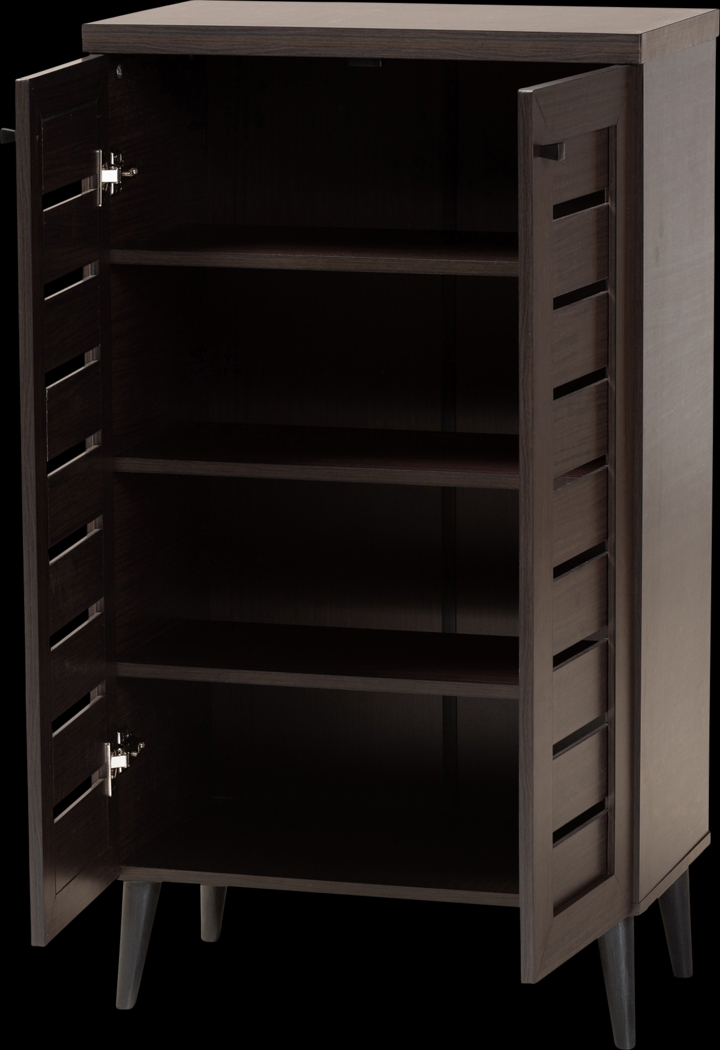 Lefelle Dark Brown Shoe Storage Cabinet - Thumbnail - Image 4