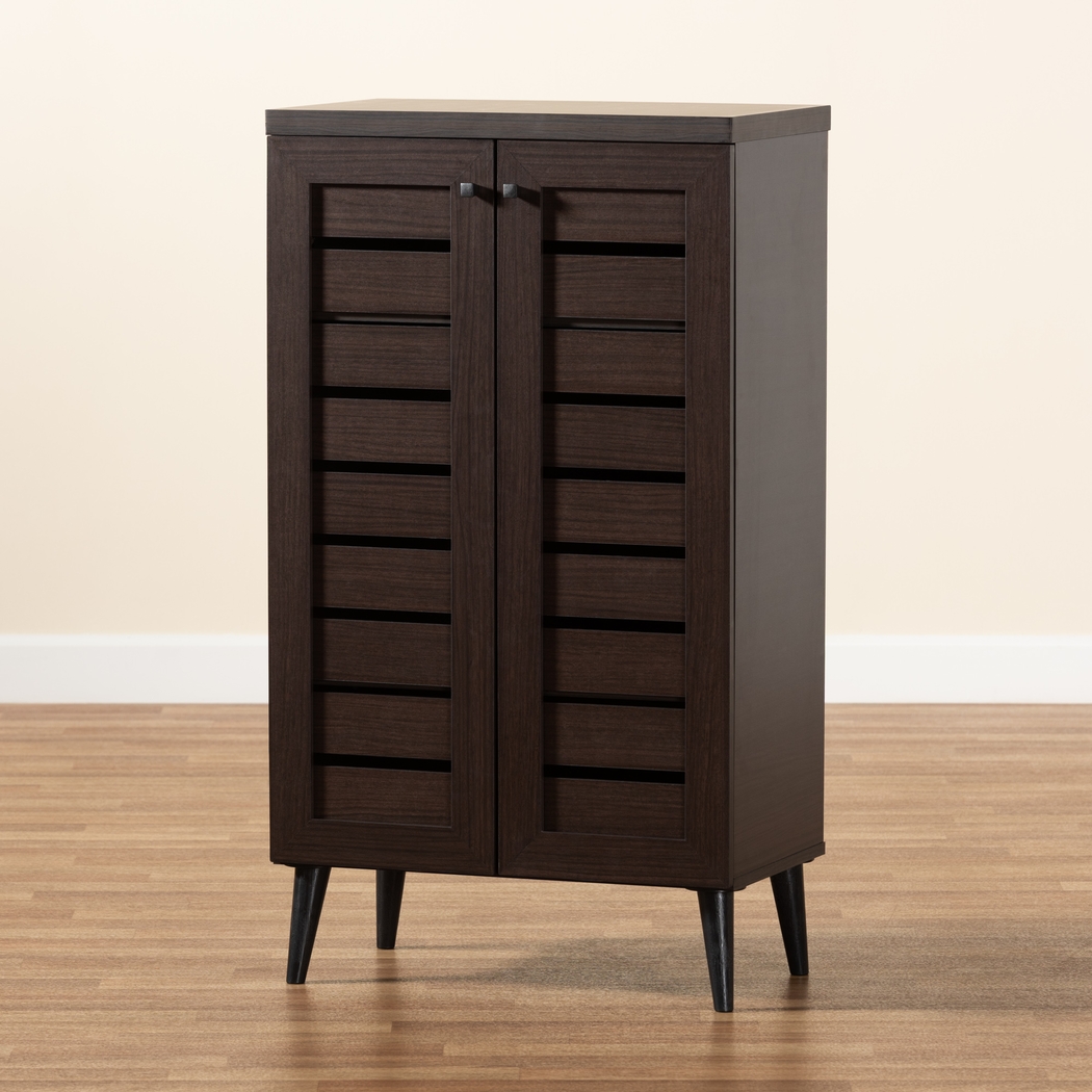 Lefelle Dark Brown Shoe Storage Cabinet - Thumbnail - Image 8