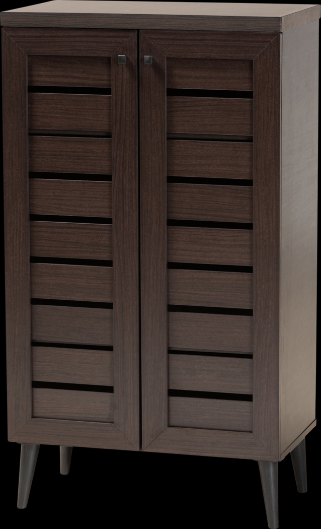 Lefelle Dark Brown Shoe Storage Cabinet - Thumbnail - Image 1