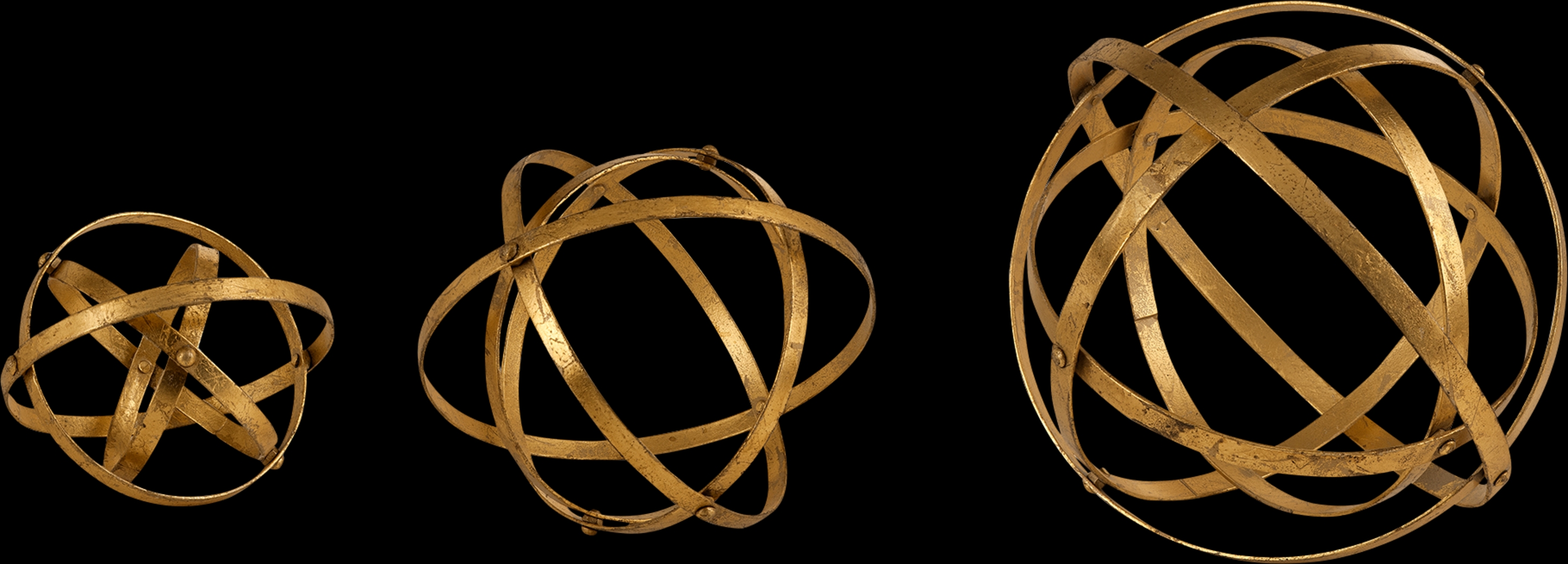 Leferve Gold Sculpture, Set of 3 - Thumbnail - Image 1