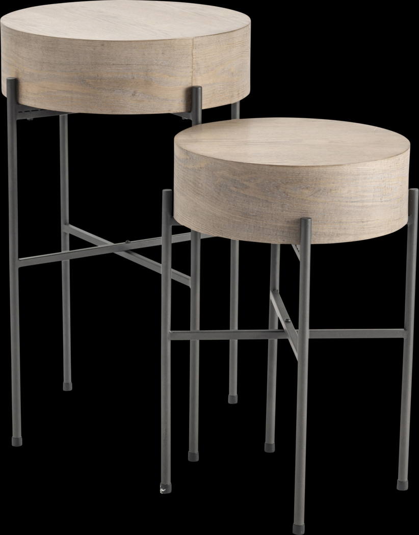 Leflore Cream Accent Table, Set of 2 - Thumbnail - Image 1