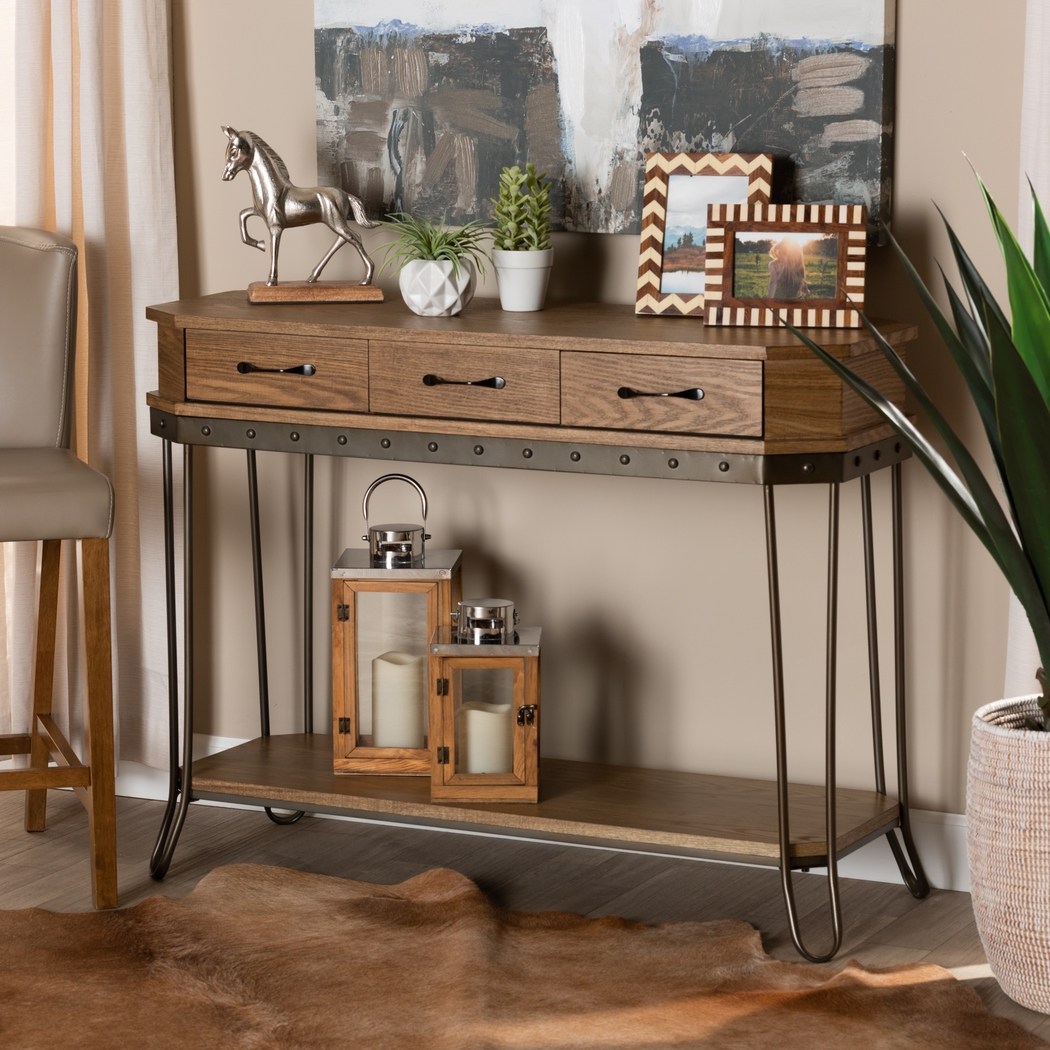 Legendwood Brown Console Table - Thumbnail - Image 9