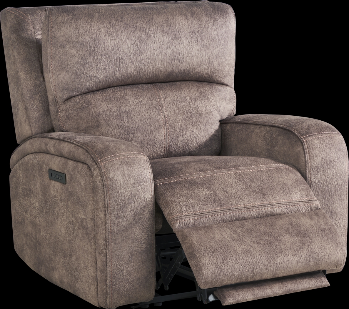 Leighton Brown Dual Power Recliner - Thumbnail - Image 2