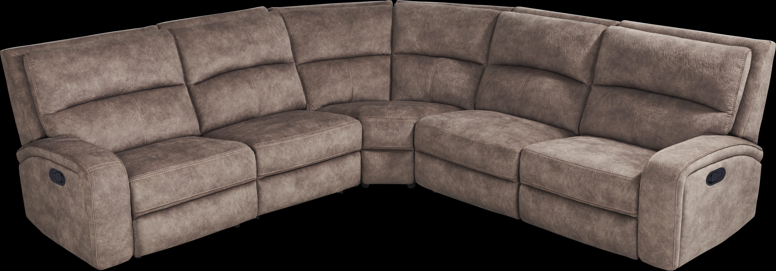 Leighton Brown 5 Pc Reclining Sectional - Thumbnail - Image 1