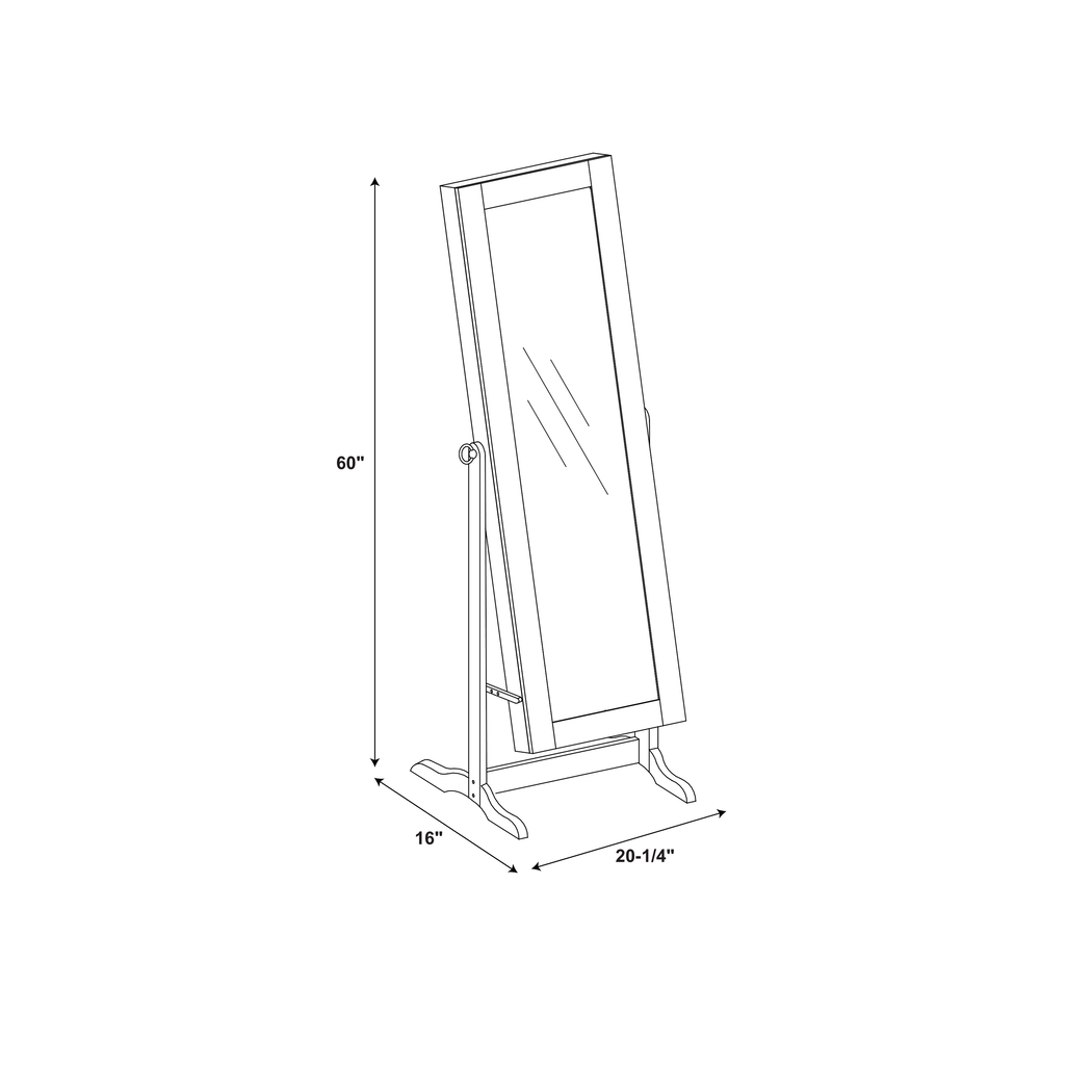 Lejuene Cherry Sliding Jewelry Armoire - Thumbnail - Image 13